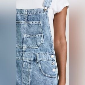 NWT Free People Ziggy Denim Overalls - Powder Blue- Size Small
